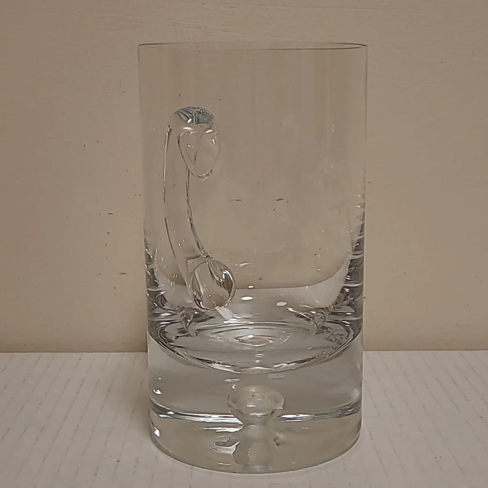 Glass Beer Mug with Bubble in Base